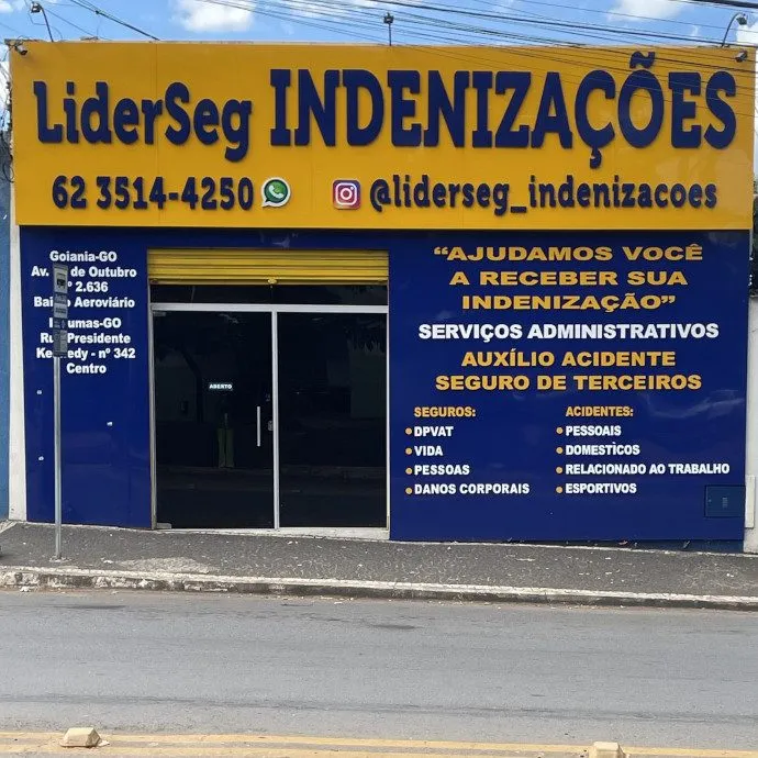 Fachada da Liderseg Indenizações em Goiânia - GO